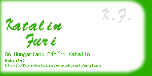 katalin furi business card